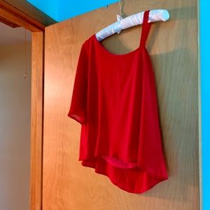 Naked Zebra Tops - Naked Zebra Red Top: SZ M Naked Zebra Tops - Naked Zebra Red Top: SZ M
